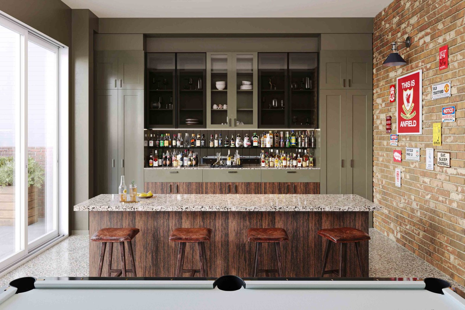 Rustic kitchen island
