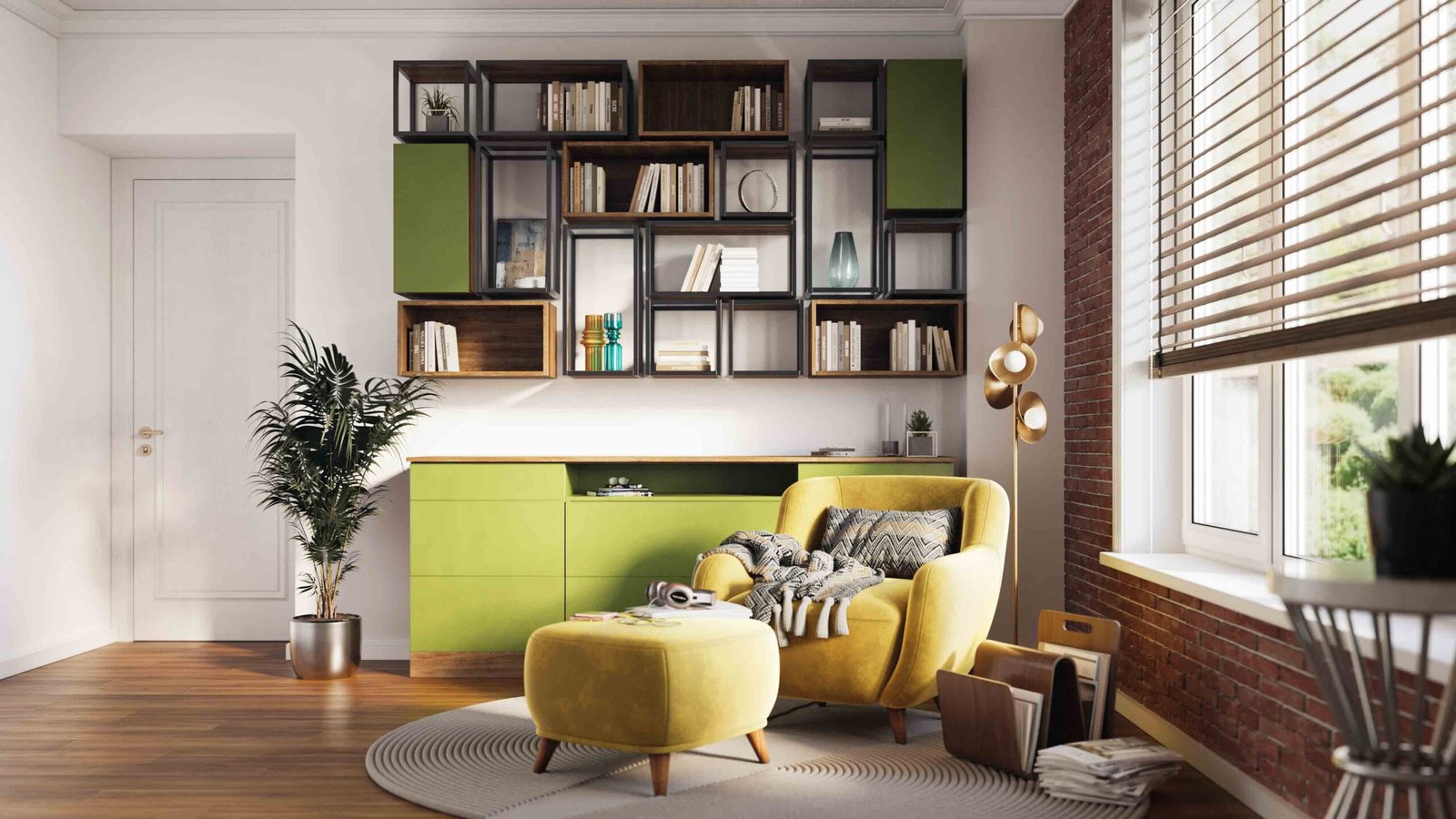 Eclectic study nook